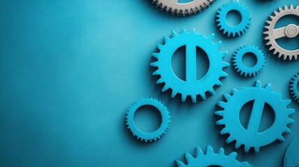 Gears of an economy slowing down with a falling interest rate symbol, metaphor for economic slowdown