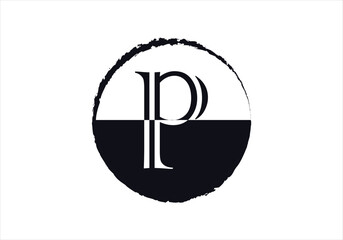 Letter P logo initial design template