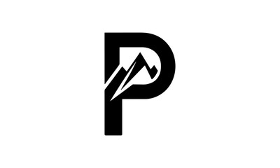 Creative P Letter Logo Design Fully Vectorized Editable.