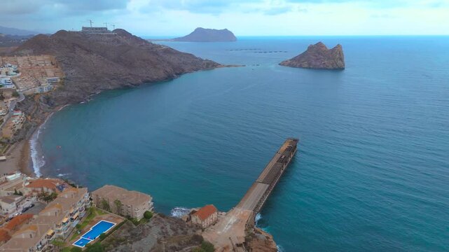 Aerial view of Hornillo Bay in &Aacute;guilas, Murcia Region, Spain