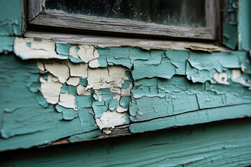 Peeling lead paint on weathered exterior shows the urgency of proper removal methods