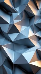 Obraz premium Close-up of blue geometric tiles with abstract pattern, highlighting symmetry and modern design.