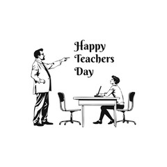 Happy Teacher's day concept vector illustration background. Creative teacher's day vector education concept.