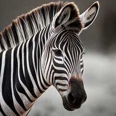Naklejka premium Beautiful Realistic Close Up Zebra Head