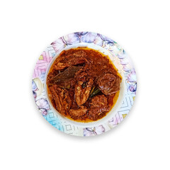 Chicken Korma Isolated on White Background