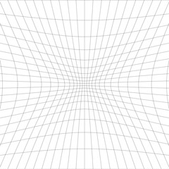 Vector illustration of lines intersecting each other in warped grid-like pattern. Blueprint for plans, layouts, or decorative elements in design and architecture. Geometric background for representati