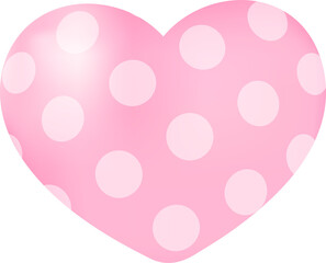 Cute pink heart shape icon