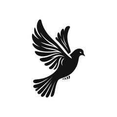 a simple dove silhouette vector style