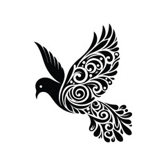 a simple dove silhouette vector style