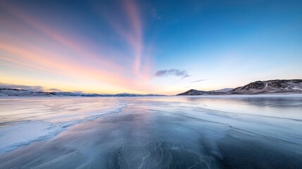 Naklejka premium Southern Hemisphere skies, ethereal aurora, frozen silence.