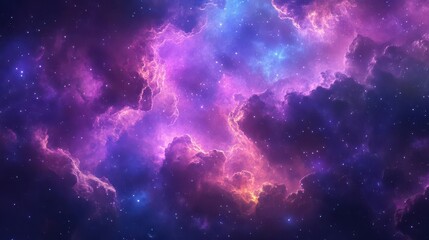 Fototapeta premium aweinspiring nebula clouds and cosmic dust vivid colors swirling in deep space science fiction illustration