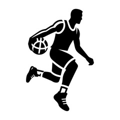Basketball player icon vector.