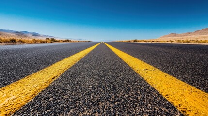 Double dividing strip on the road