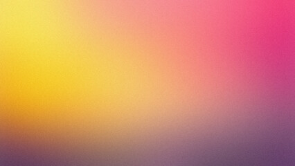 Fundo gradiente desfocado blured rosa e amarelo. Capa para poster, cartaz, apresenta&ccedil;&atilde;o de produto. Banner para website. Fundo de tela, prote&ccedil;&atilde;o de tela. Fundo texturizado com efeito ru&iacute;do 