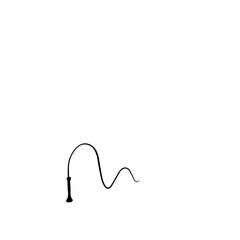 silhouette whip icon