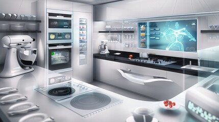 Explore the Innovative Future of Cooking with Smart Appliances and Digital Displays in Modern Kitchens