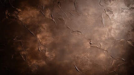 A wall with a brown texture and a few cracks. The wall appears to be old and worn, with a sense of history and character
