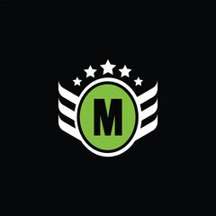 M creative logo design template