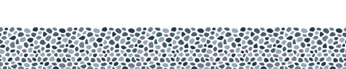 Sea stones seamless pattern vector illustration. Cute pebble repeated texture. Paving, shingle beaches template wallpaper for interior designs, beauty, wrapping paper. Cobblestones backdrop.