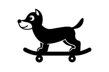 playing black and white dog