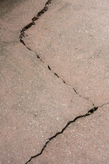 Obraz premium A crack in a cement deck.