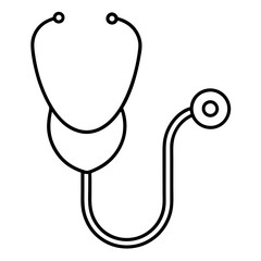 rounded outline icon of a stethoscope