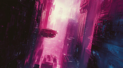 Obraz premium Futuristic science fiction. Digital art. Alien city.