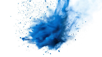 Fototapeta premium Transparent PNG Image Of Blue Dry Powder Blast