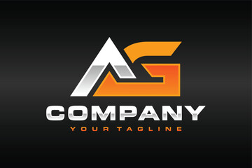monogram letter AG logo