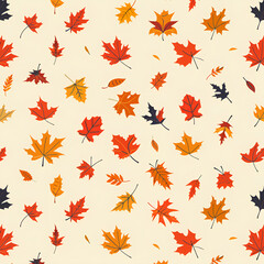 autumn leaves seamless pattern