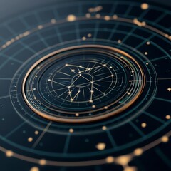 Naklejka premium Digital horoscope calendar with daily zodiac updates, sleek and contemporary