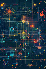 Centralized, Decentralized, and Distributed Data Models: Educational Diagram Comparing Information Storage Methods