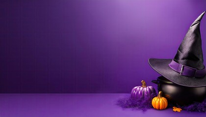 Witch's hat & pumpkins