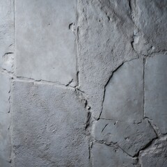 Obraz premium close-up of a textured surface, likely a stone or concrete wall. The surface has a rough, uneven texture with various shades of gray, ranging from light to dark.