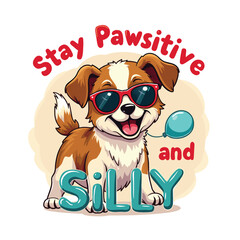 Funny animal typography vector illustration for t-shirts design