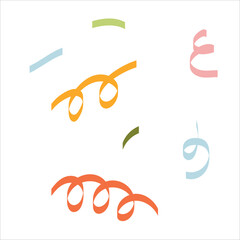 Confit. Festive tinsel. Salute. Decoration for a holiday or fair. Vector illustration isolated on white background.