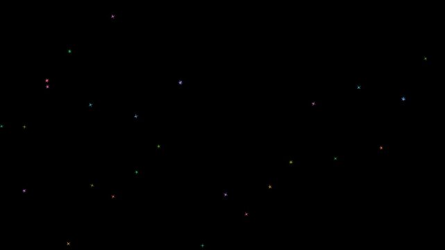 Seamless Loop Falling Raining Sharp Stars Fall Particle Alpha Channel Transparent Background