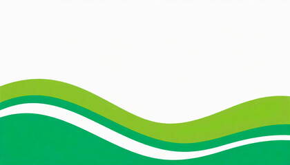 A green wave pattern on a white background