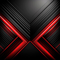 Obraz premium Modern Geometric Background with Red and Black Accents