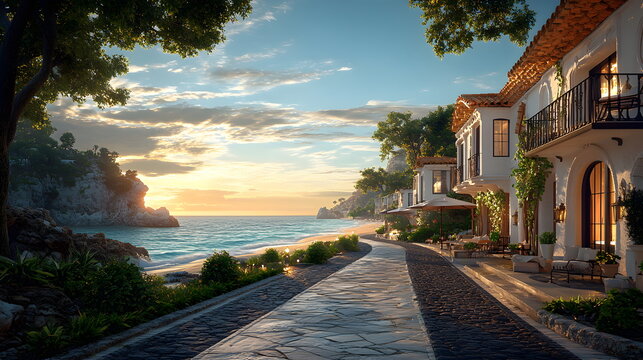 The area in front of the hotel is the first place that impresses guests. Therefore, it is designed and built beautifully to attract visitors. You can use this image as idea for decorating the place.