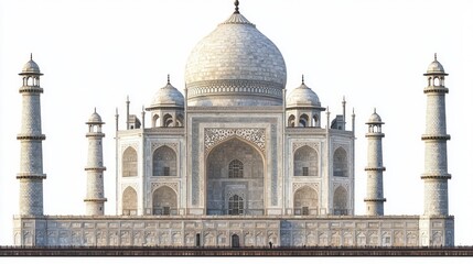 Taj mahal agra isolated. generative ai