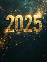 Glowing 2025 A Festive New Year Celebration