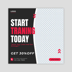 instagram fitness post design, training poster, gym social media post design, gym promotion post, body fitness banner, fitness post design, fitness banner post
