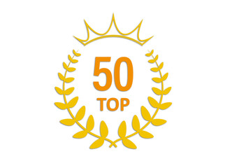  top 50 badge. best number icon.