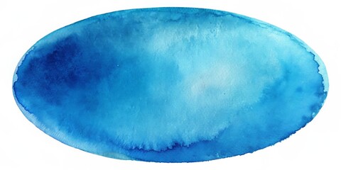 Fototapeta premium Abstract Watercolor Oval, Blue Gradient, Watercolor Background, watercolor painting, abstract art, blue, oval