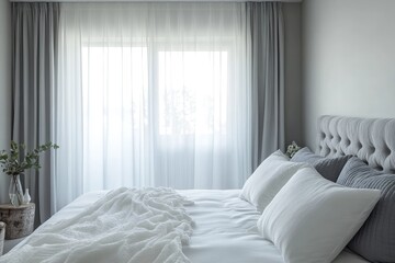 Minimalist Bedroom Design with King Size Bed and Stylish Decor