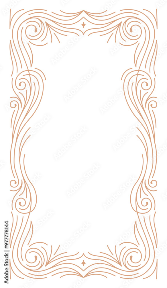 Aufkleber vector design element and illustration in simple linear style - boho arch logo design element and fr