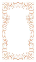 Vector design element and illustration in simple linear style - boho arch logo design element and frame for social media stories and posts, square border with ornament and copy space for text