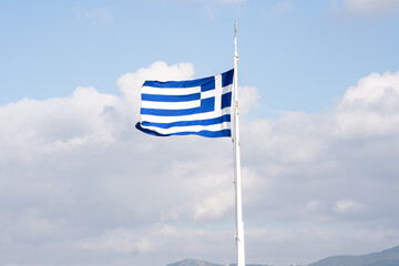 The greek blue flag