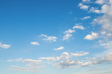 Cloudy sky. The airspace. Clouds in the blue sky. Spirituality